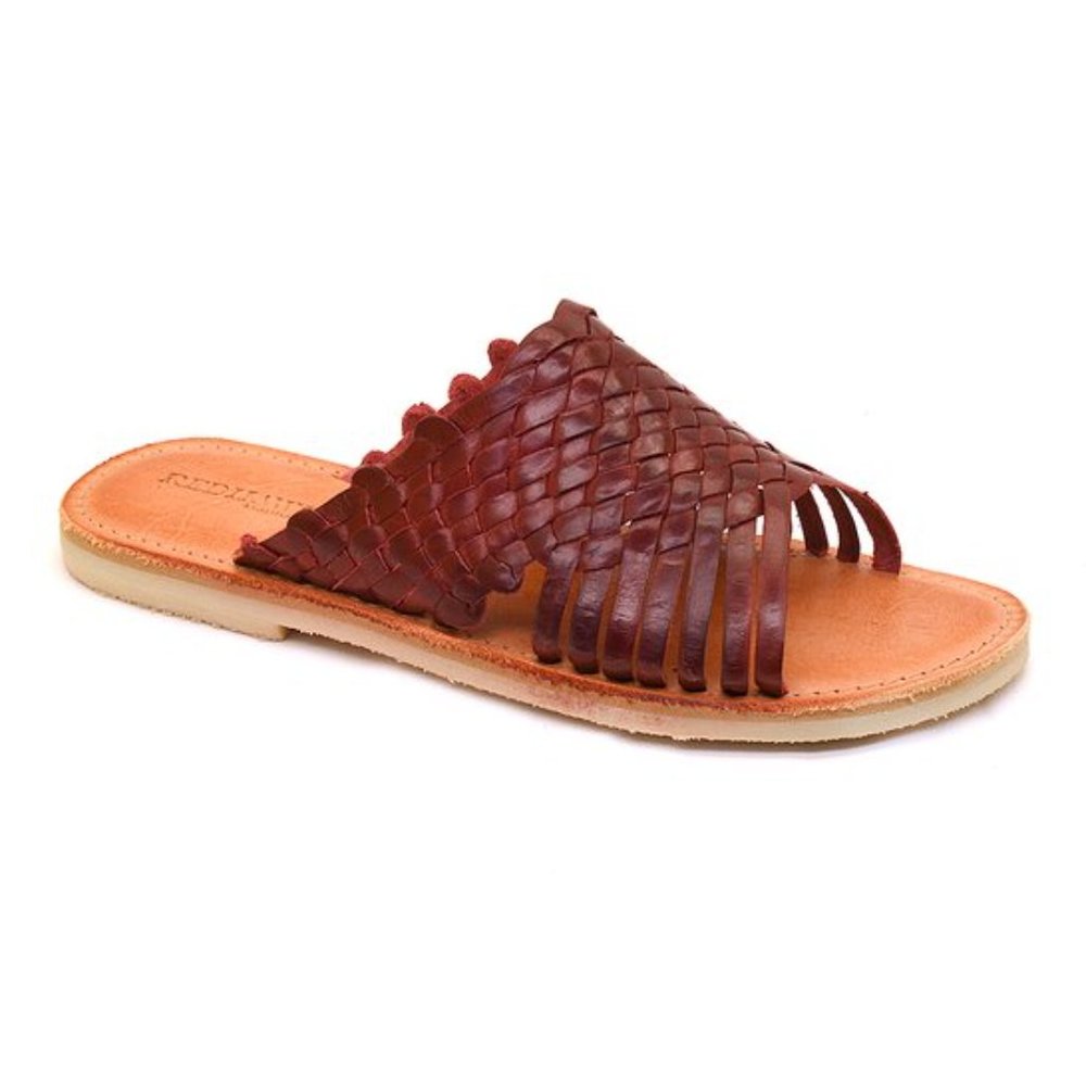 Redhawk Boot Co. | Rustic Red Woven Leather Sandal Women 11